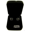 CZ Stud Earrings: Black Diamond 8CTW